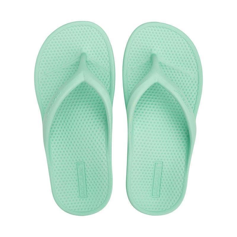 Archline Orthotic Foam Thongs Arch Support Flip Flops Orthopedic Rebound - Mint Green Euro Size 42