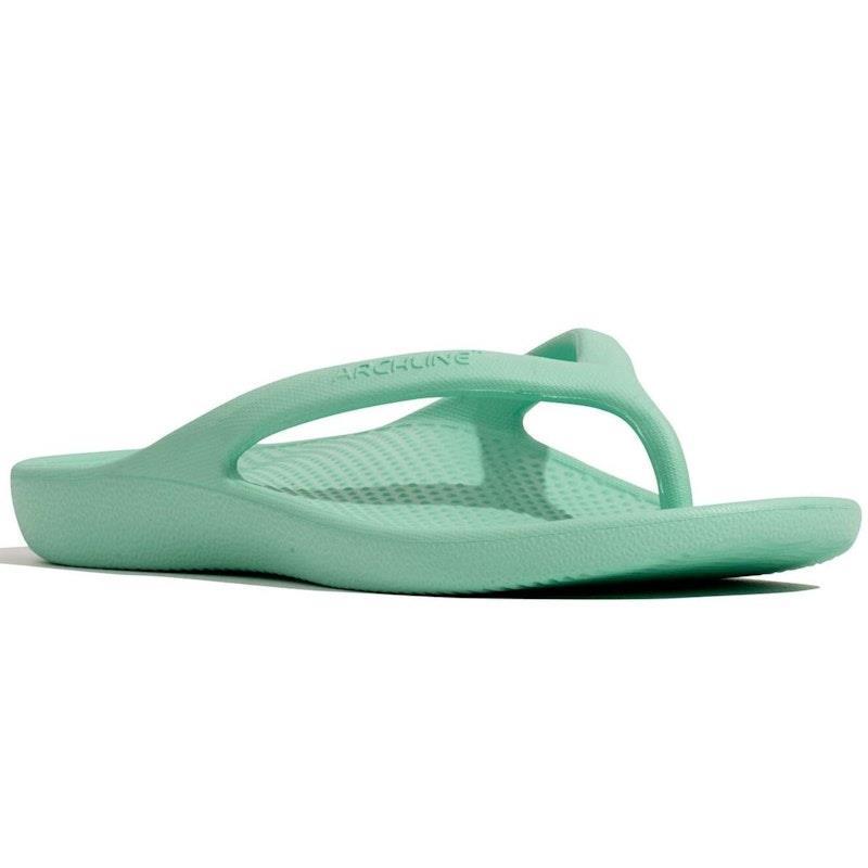Archline Orthotic Foam Thongs Arch Support Flip Flops Orthopedic Rebound - Mint Green Euro Size 42