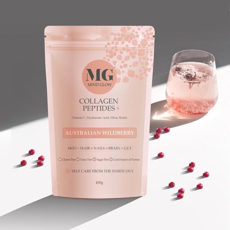Mind Glow Australian Wildberry Collagen Peptides+ 450g Trio Pack