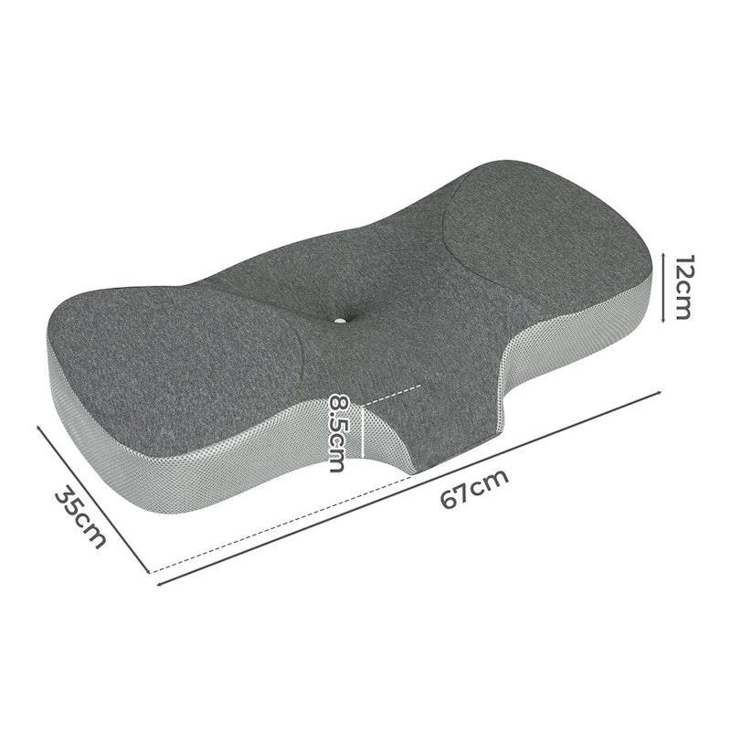 DreamZ Memory Foam Cervical Neck Pillow Grey