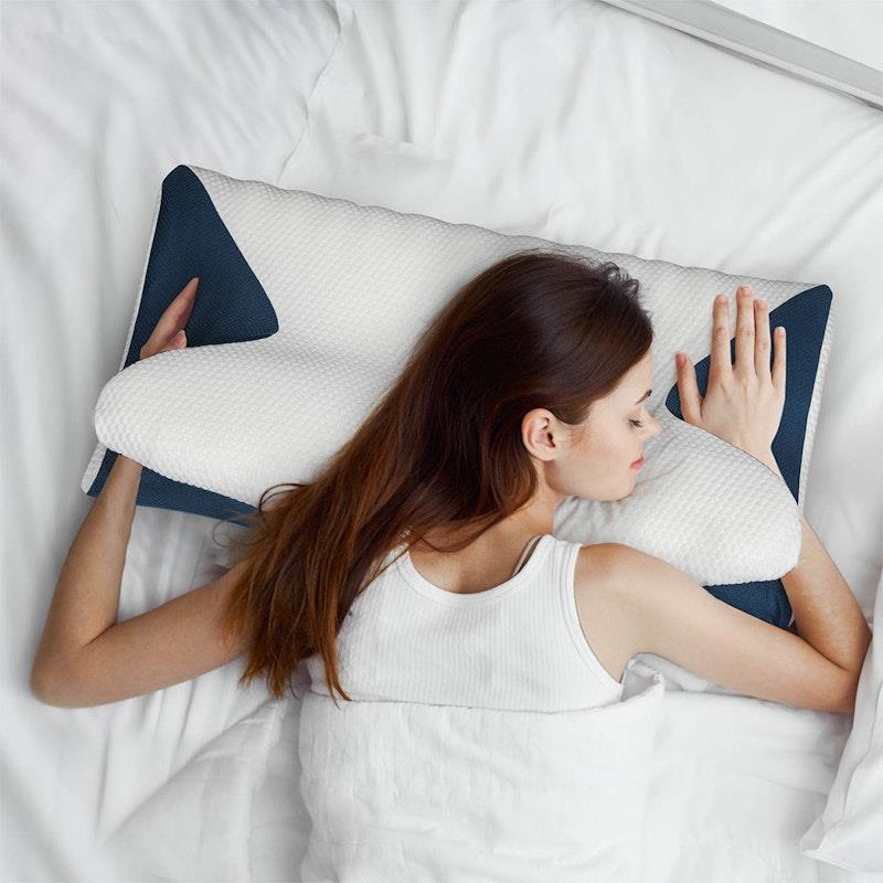 DreamZ Cervical Memory Foam Pillow Blue
