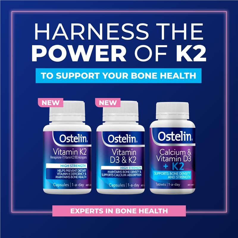 Ostelin Vitamin D3 & K2 60 Capsules