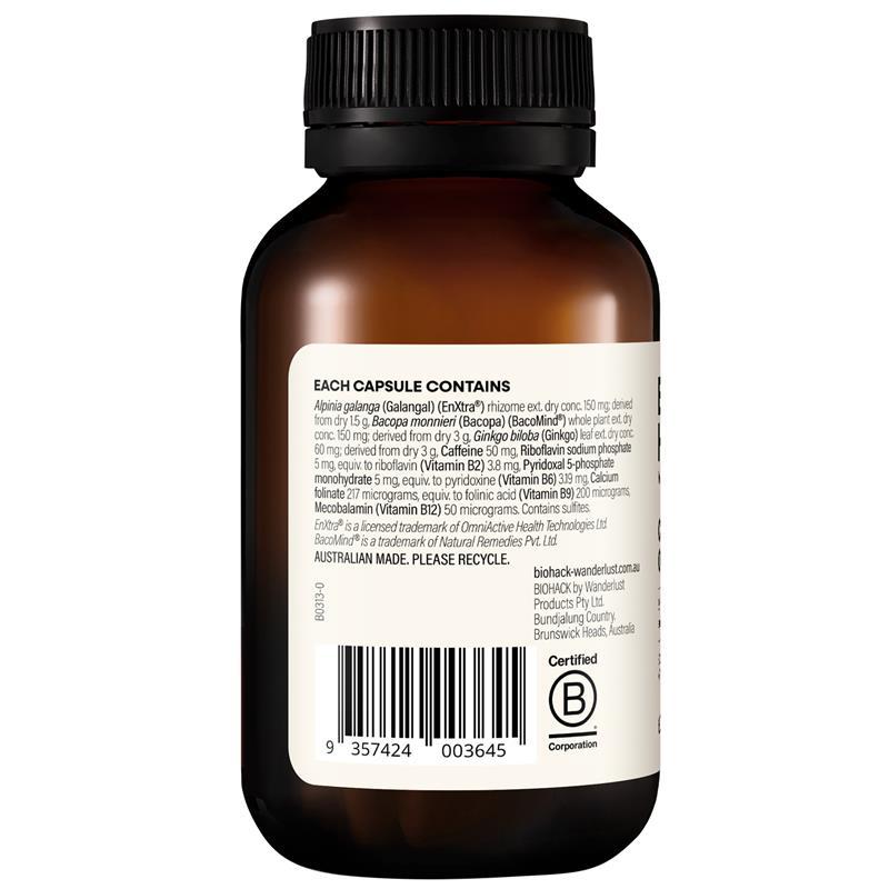 BioHack Wanderlust Cognitive Optimiser 60 Capsules