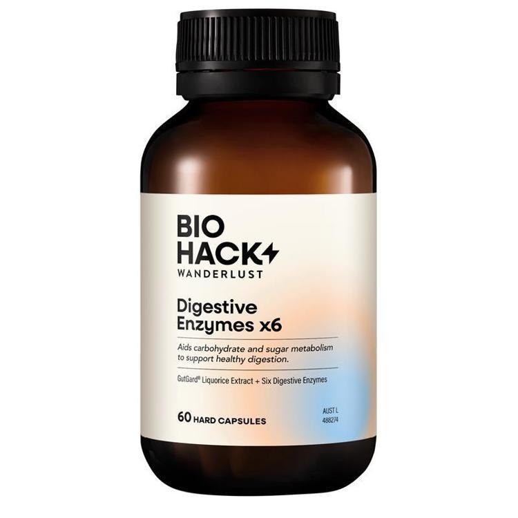 Buy BioHack Wanderlust Digestive Enzymes x6 60 Capsules online at ...