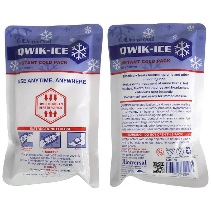 Qwik-Ice Instant Cold Pack 18 x 11cm 1Piece