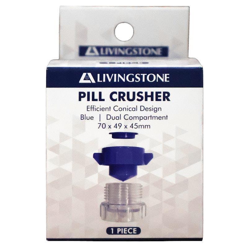 Livingstone Pill Crusher PS Dual Storage Compartment Blue 1Piece