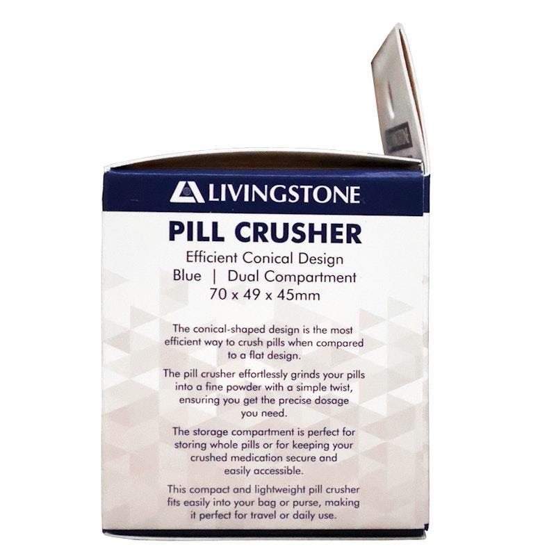 Livingstone Pill Crusher PS Dual Storage Compartment Blue 1Piece
