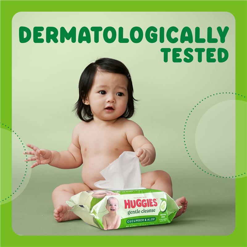 Huggies Thick Baby Wipes Cucumber & Aloe 400 Pack