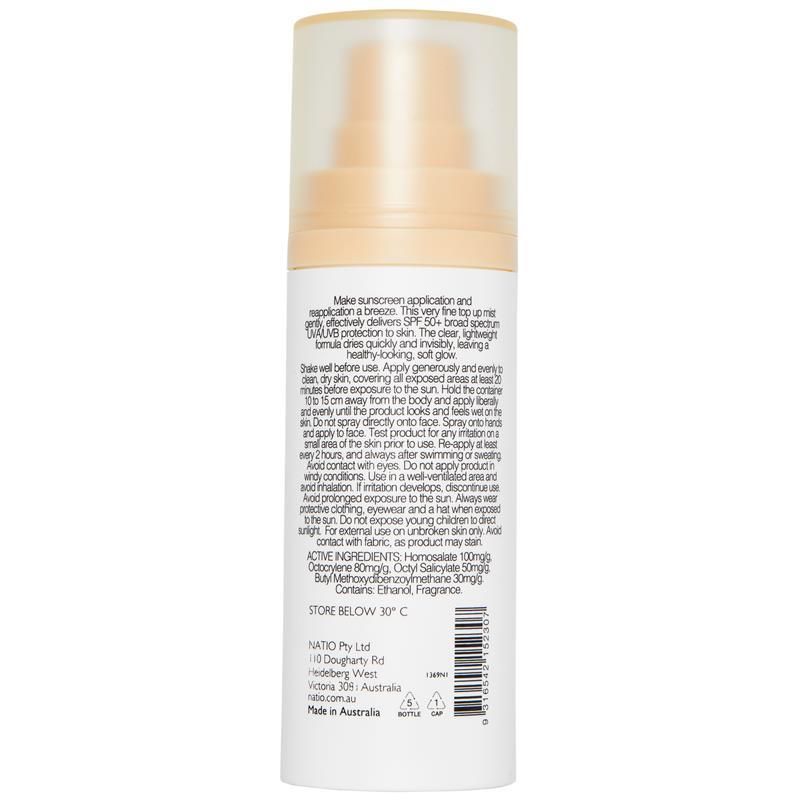 Natio Invisible Mist Sunscreen SPF 50+ 75ml