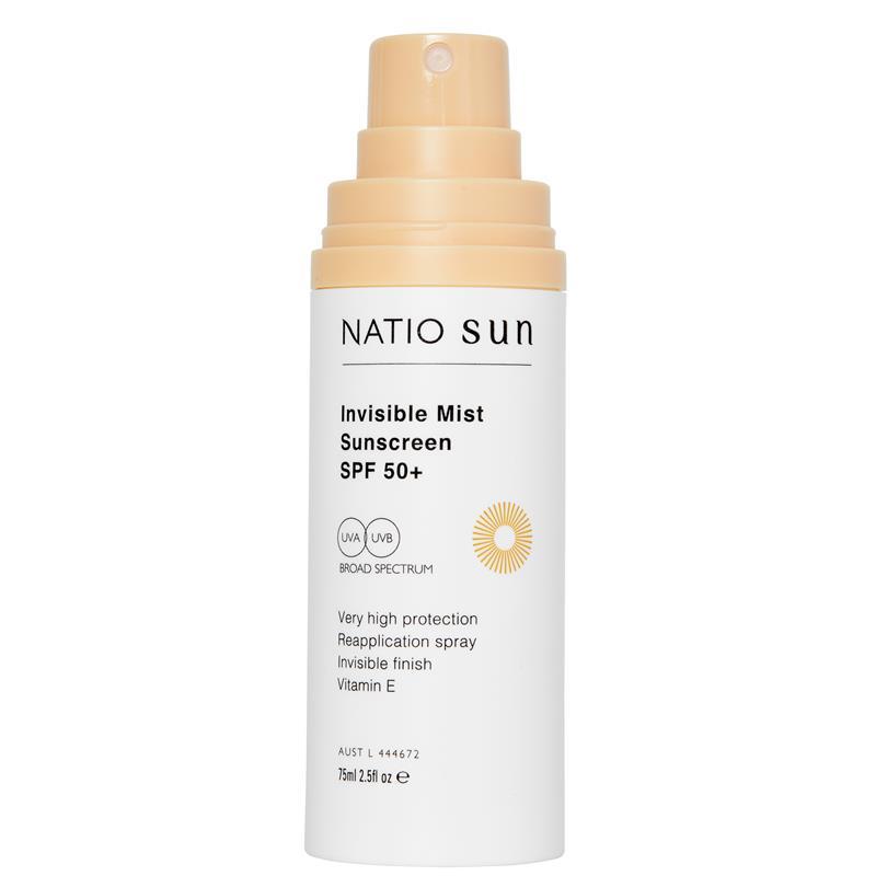 Natio Invisible Mist Sunscreen SPF 50+ 75ml