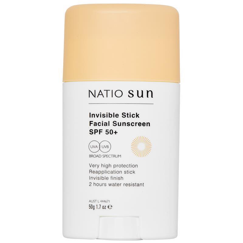 Natio Invisible Stick Facial Sunscreen SPF 50+ 50g