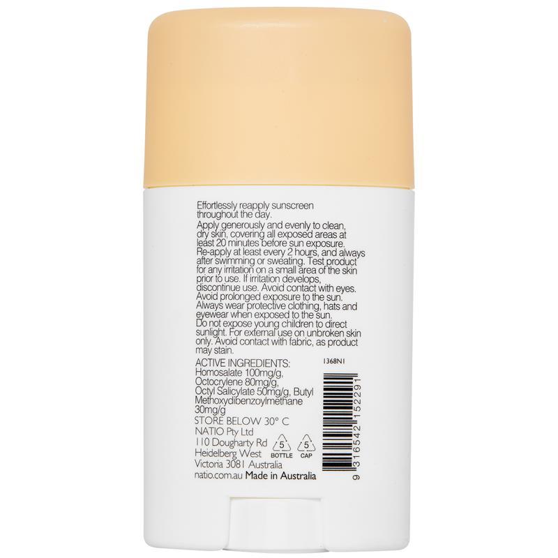 Natio Invisible Stick Facial Sunscreen SPF 50+ 50g