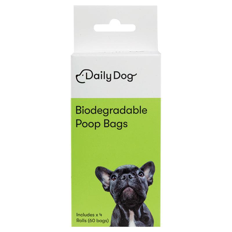 Daily Dog Poop Bags Biodegradable 4 Rolls/60 Bags)