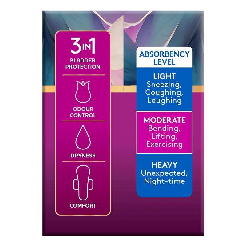 Poise LiveFree Incontinence Pads Regular with Wings 14 Pack