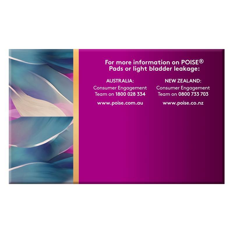 Poise LiveFree Incontinence Pads Super with Wings 12 Pack