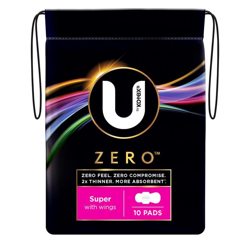 U by Kotex Zero Pads Super 10 Pack