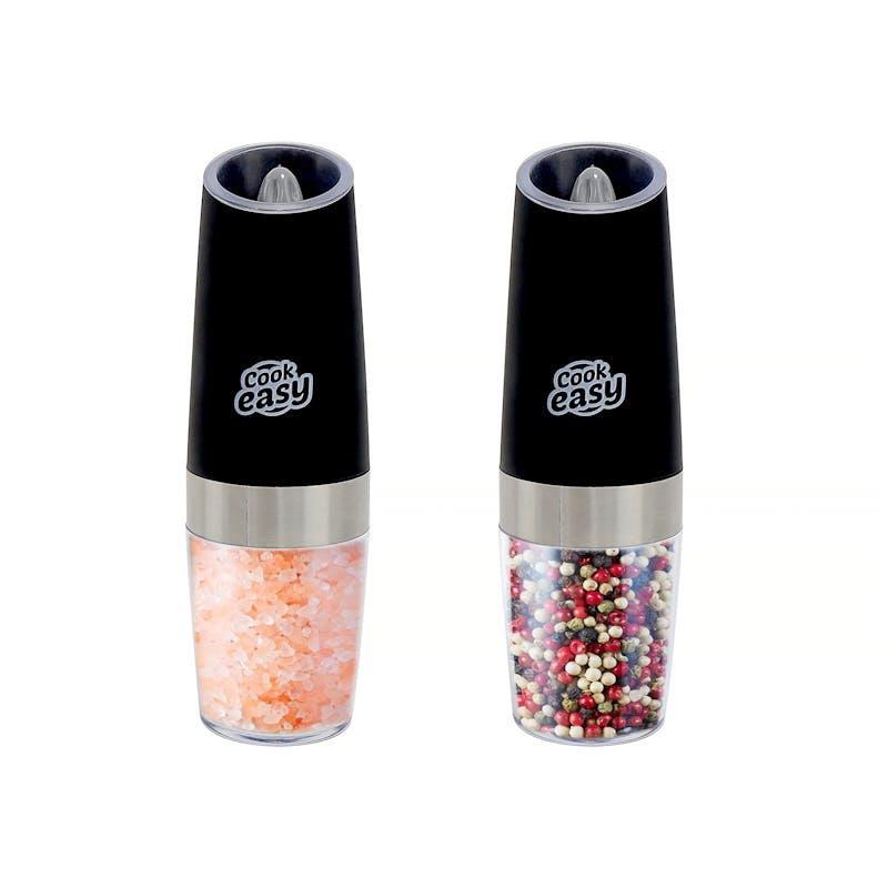 Cook Easy Gravity Sensor Electric Salt and Pepper Spice Grinder 2Pack