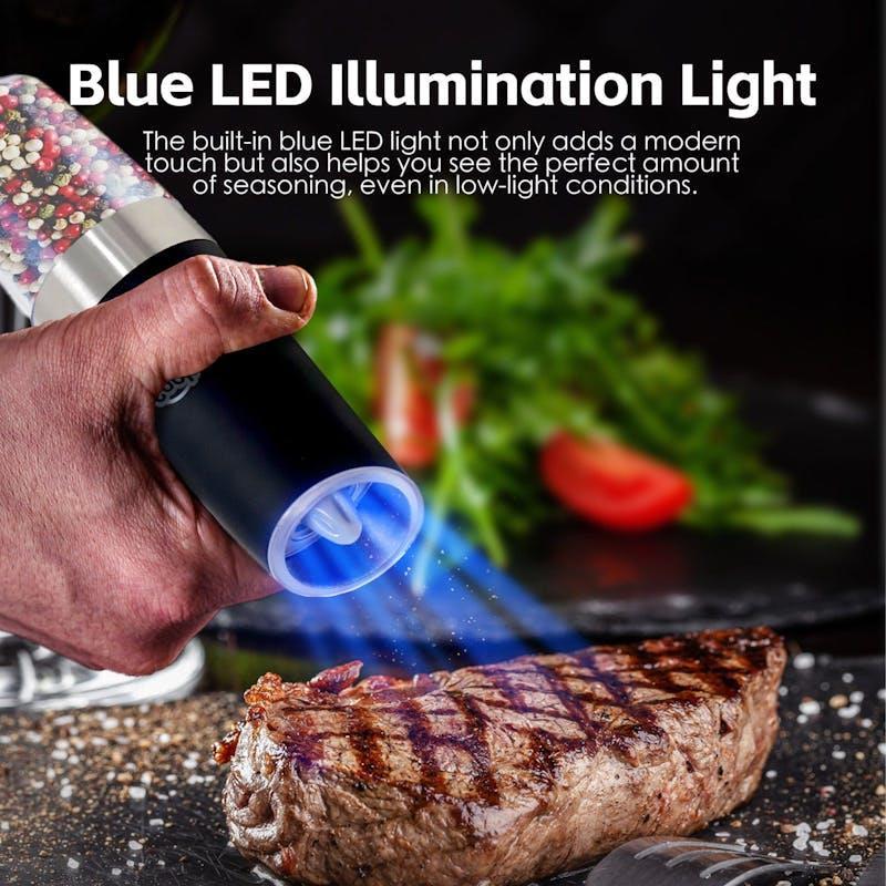 Cook Easy Gravity Sensor Electric Salt and Pepper Spice Grinder 2Pack