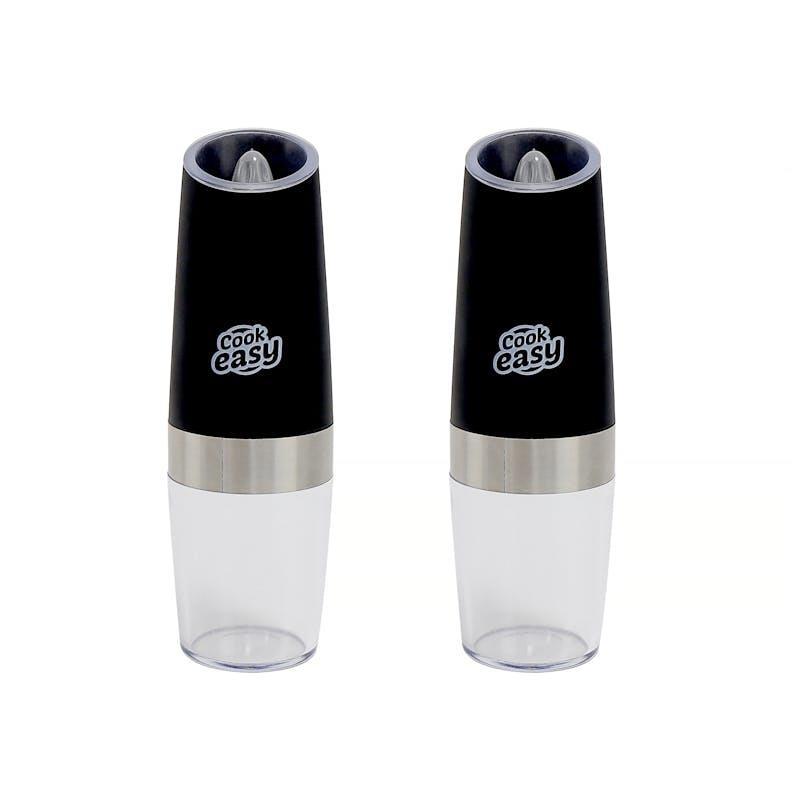 Cook Easy Gravity Sensor Electric Salt and Pepper Spice Grinder 2Pack
