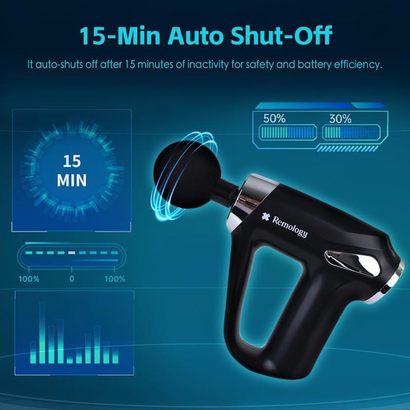 Remology Impact Therapy 6 Adaptive Speed USB-C Massage Device with 4 Heads 1Pack