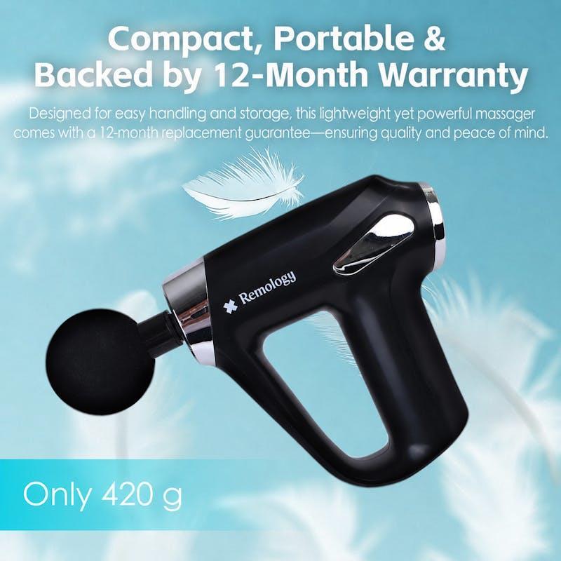 Remology Impact Therapy 6 Adaptive Speed USB-C Massage Device with 4 Heads 1Pack