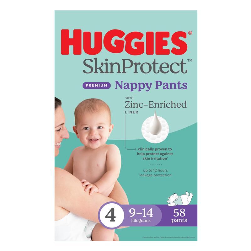 Huggies Skin Protect Nappies Size 4 (9-14 Kg)  58 Pack