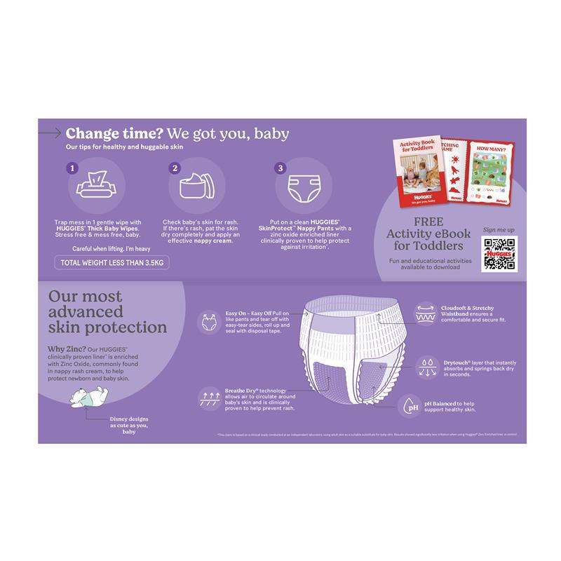 Huggies Skin Protect Nappies Size 5 (12-17 Kg) 48 Pack