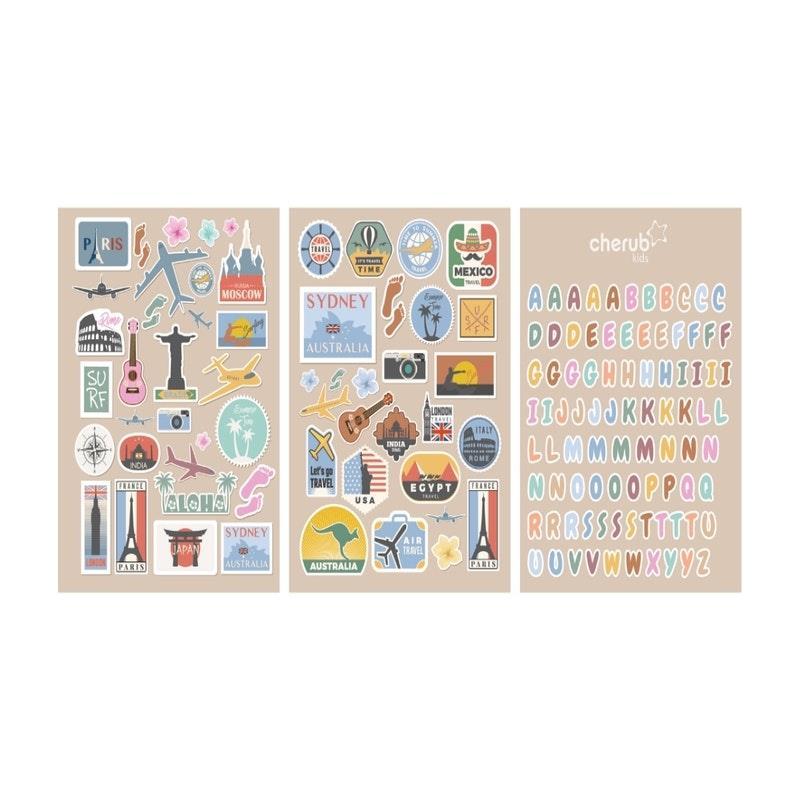 Cherub Baby Customisable Food Pouch Sticker Bundle Summer Vibes and Big Explorer Set