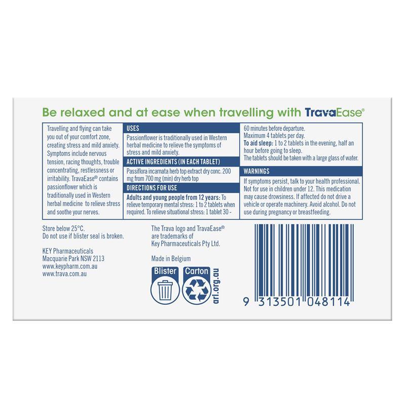 TravaEase Passionflower 14 Tablets