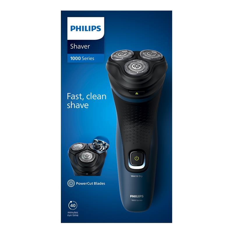 Philips Shaver Series 1000 3D Floating Heads Wet & Dry 8 Hour Charge Time NiMH Battery