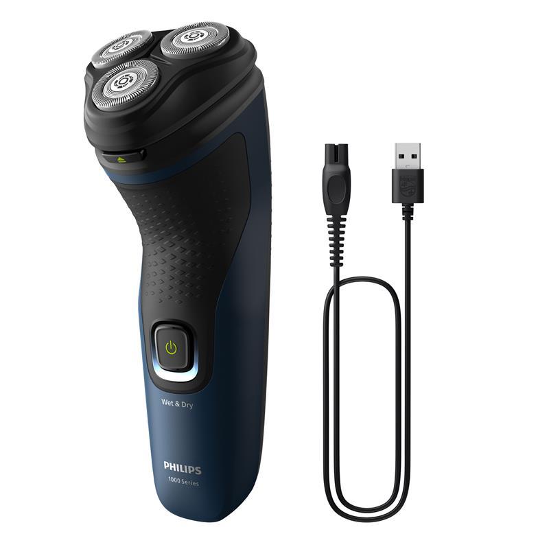 Philips Shaver Series 1000 3D Floating Heads Wet & Dry 8 Hour Charge Time NiMH Battery