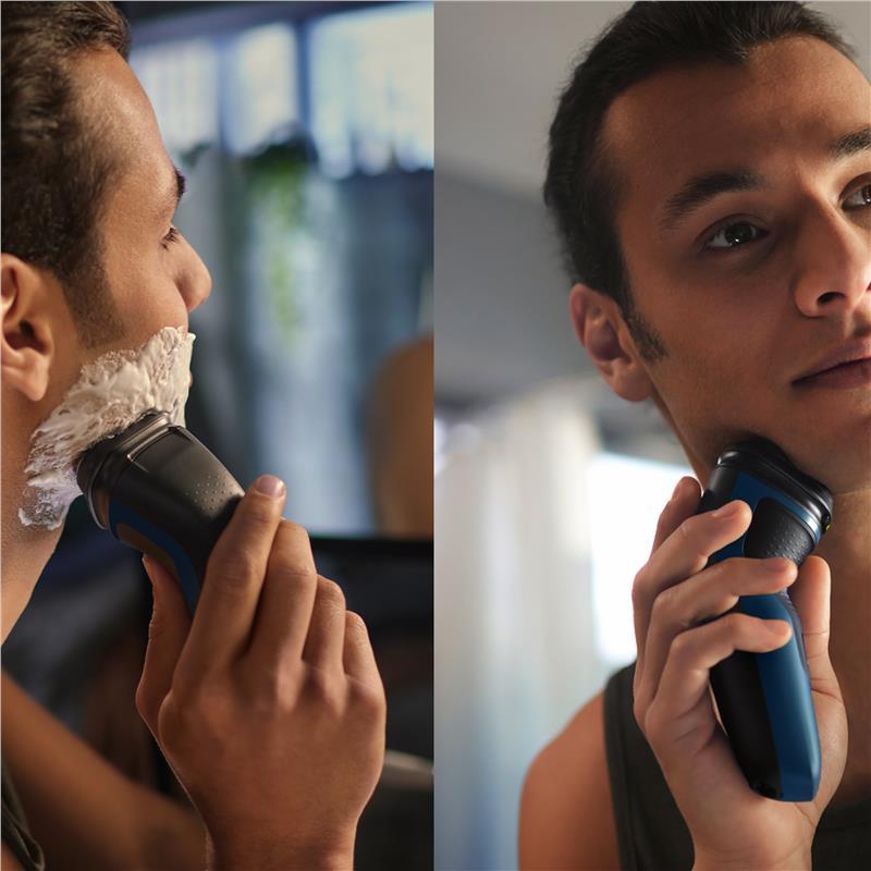 Philips Shaver Series 1000 3D Floating Heads Wet & Dry 8 Hour Charge Time NiMH Battery