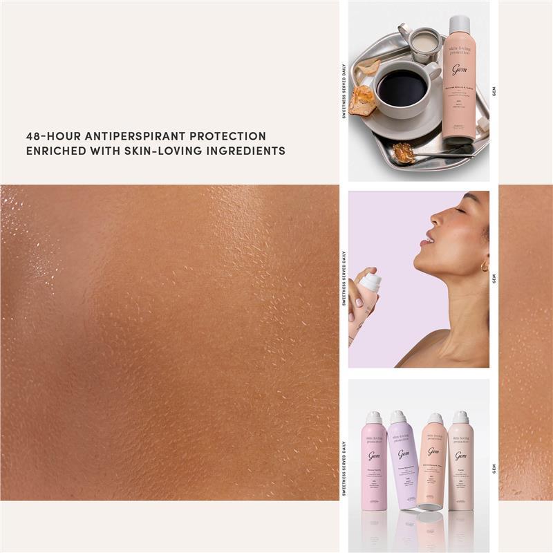 Gem Skin-Loving Antiperspirant Deodorant Aerosol Roasted Almond & Toffee 207ml