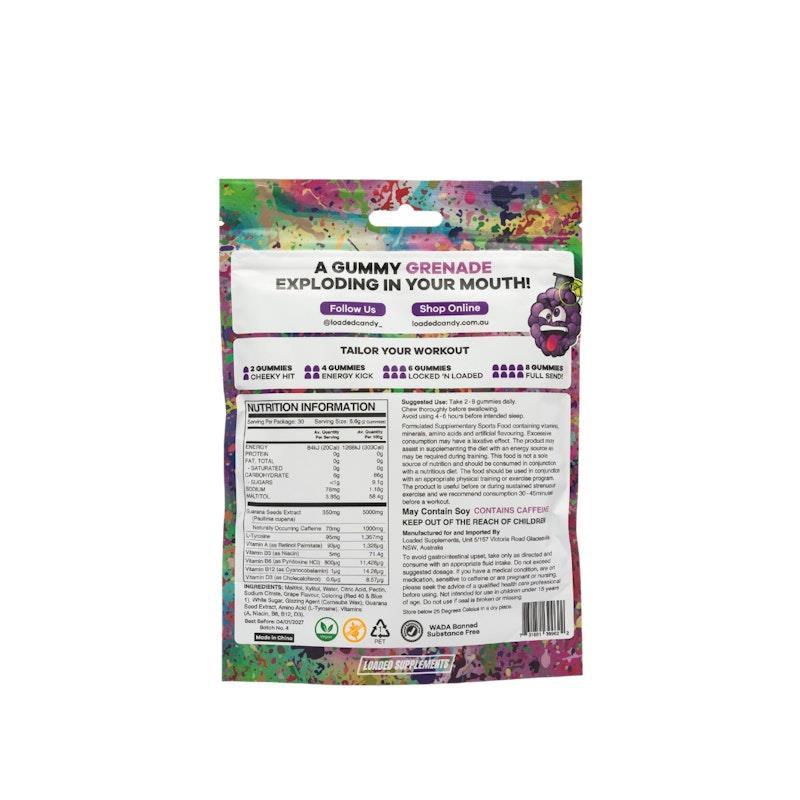 Loaded Candy Pre-Workout Gummies Grenade Grape