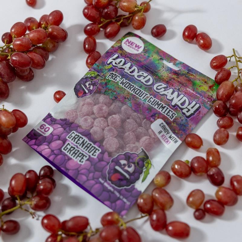 Loaded Candy Pre-Workout Gummies Grenade Grape