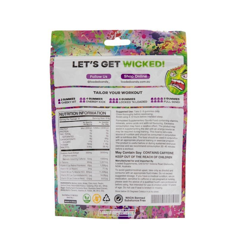 Loaded Candy Pre-Workout Gummies Wicked Watermelon