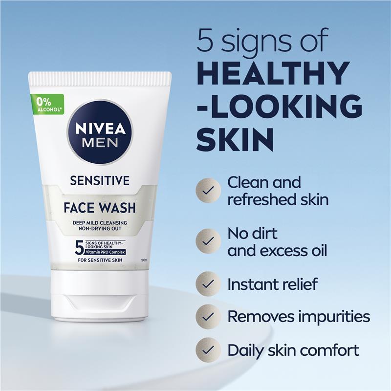 NIVEA Men Cleanse & Soothe - Sensitive Skin Trio Gift Bag 2025