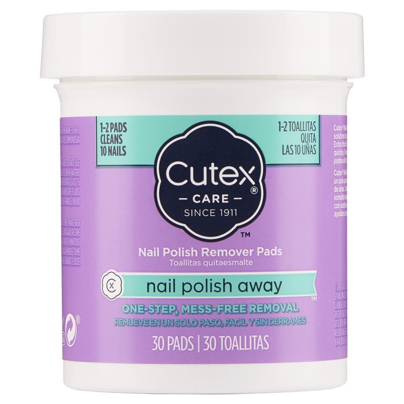 Cutex Nail Polish Away Remover Pads 30 Pack