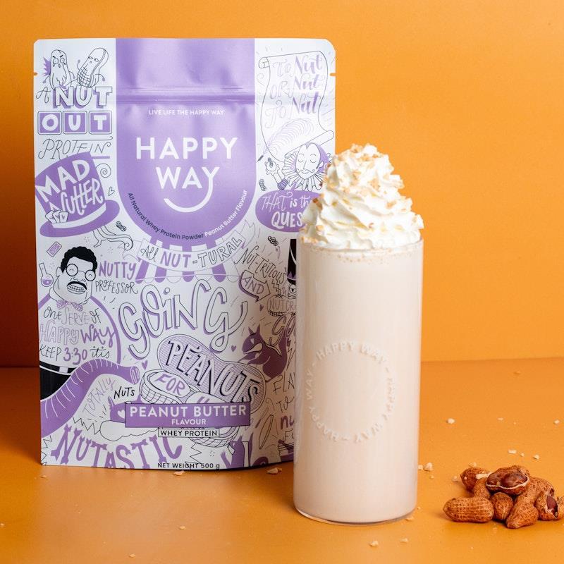 Happy Way Peanut Butter Whey Protein Powder 500g