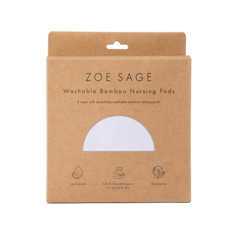 Zoe Sage Washable Bamboo Nursing Pads Silk 8Pack