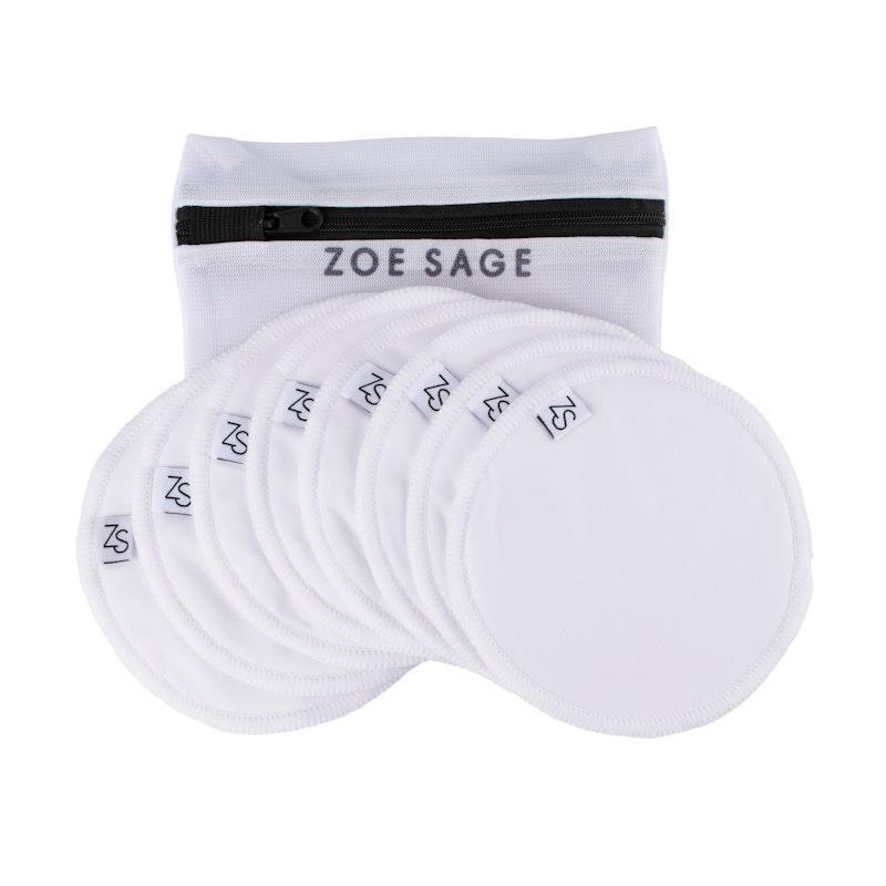 Zoe Sage Washable Bamboo Nursing Pads Silk 8Pack