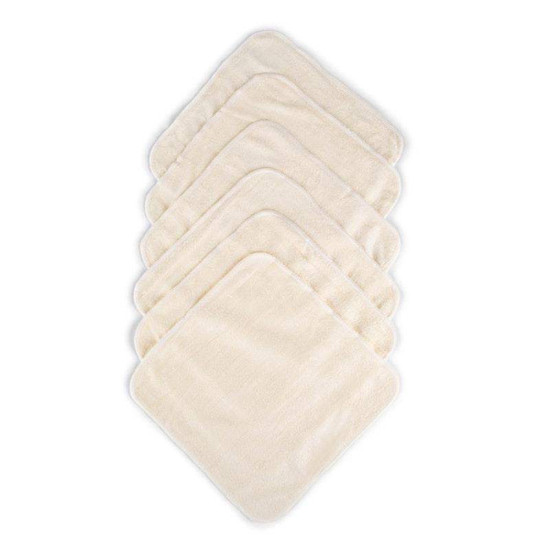 Zoe Sage Baby Wash Cloths Bamboo White 6Pack