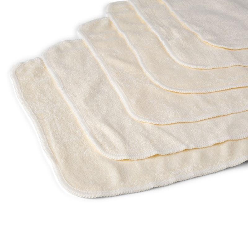 Zoe Sage Baby Wash Cloths Bamboo White 6Pack