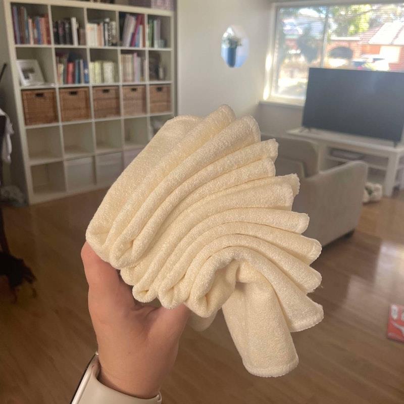 Zoe Sage Baby Wash Cloths Bamboo White 6Pack