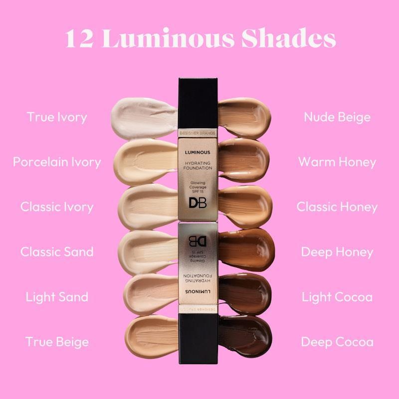 DB Cosmetics Luminous Hydrating Foundation Deep Honey