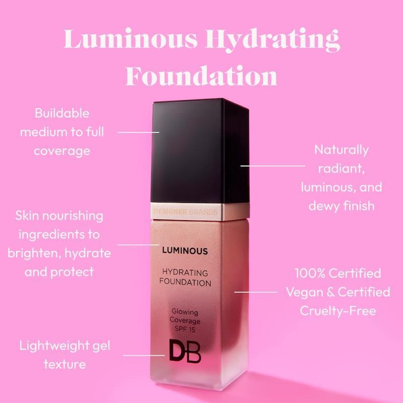 DB Cosmetics Luminous Hydrating Foundation Deep Honey