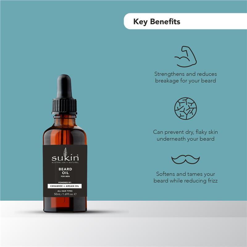 Sukin For Men Beard Oil 50ml NEW