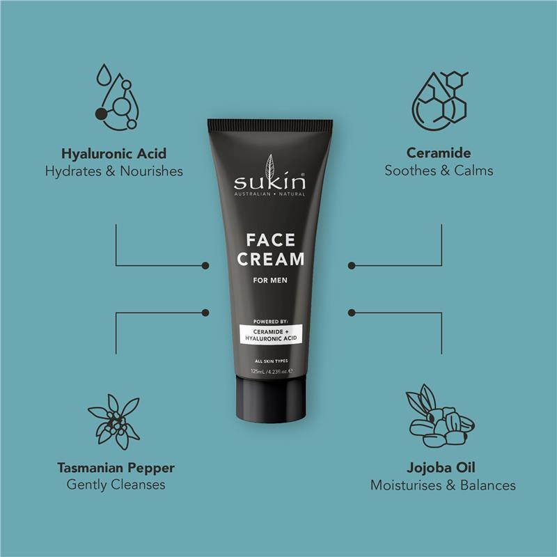 Sukin For Men Face Cream 125ml