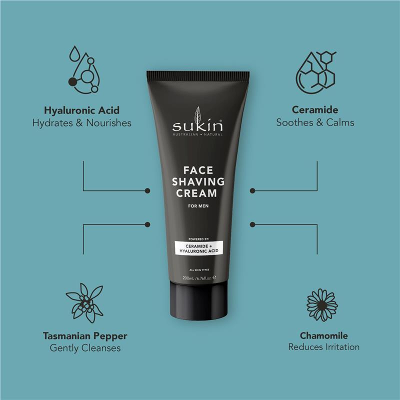 Sukin For Men Shaving Cream 200ml