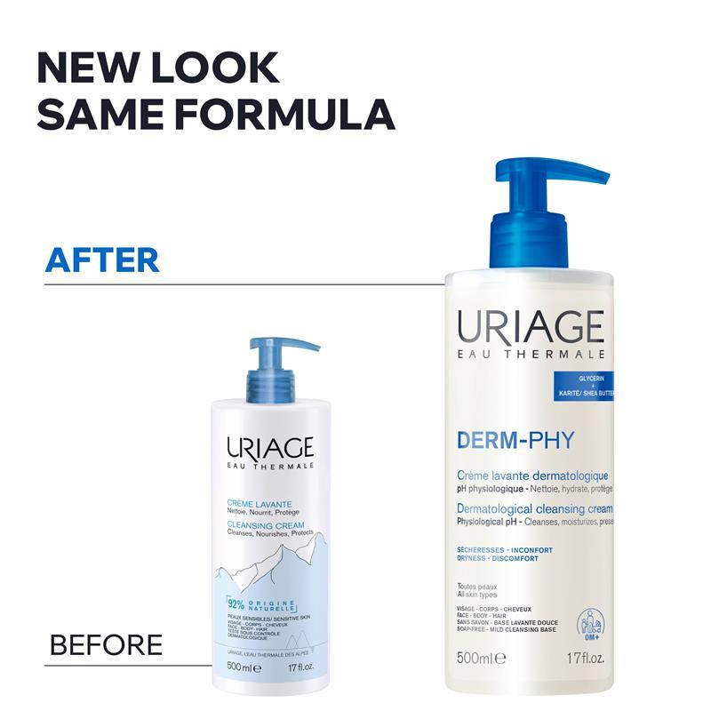 Uriage Eau Thermale Derm-Phy Creme Lavante Dermatological Cleansing Cream 1 Litre